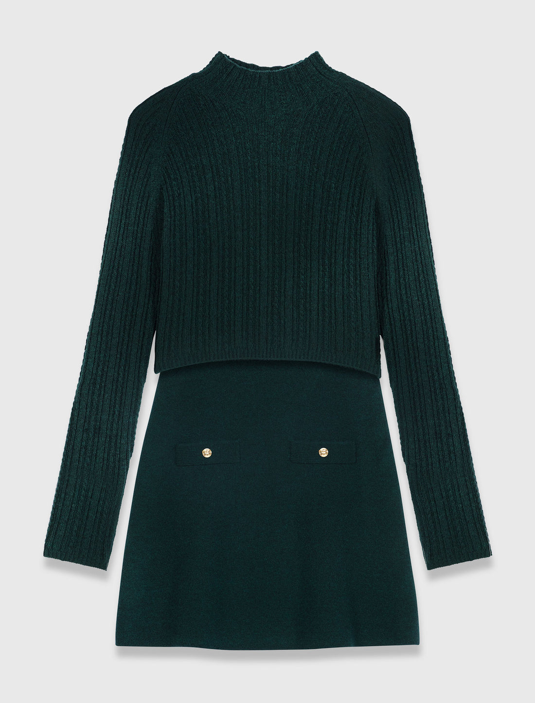 Vestido de punto y jersey extraíble