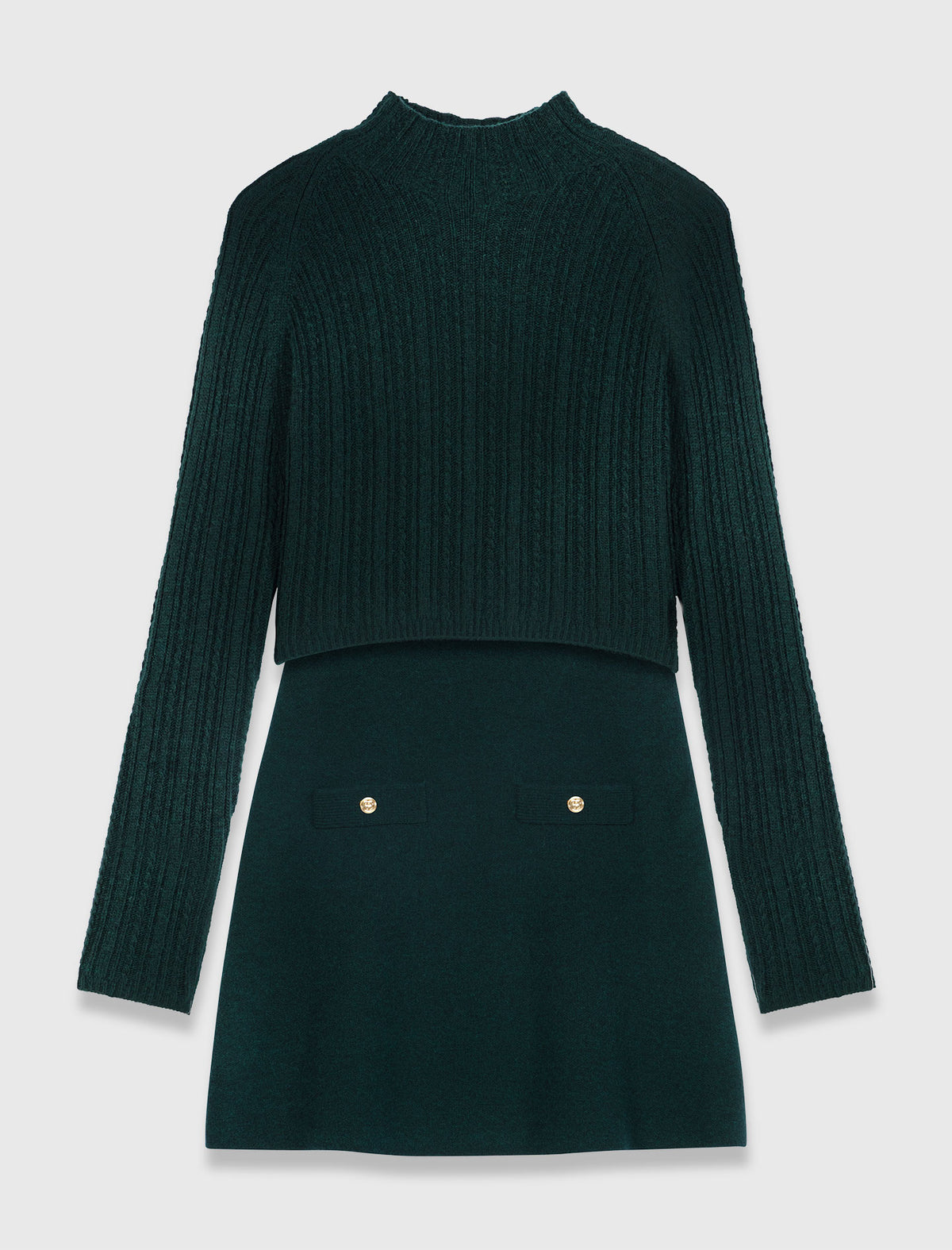 Vestido de punto y jersey extraíble