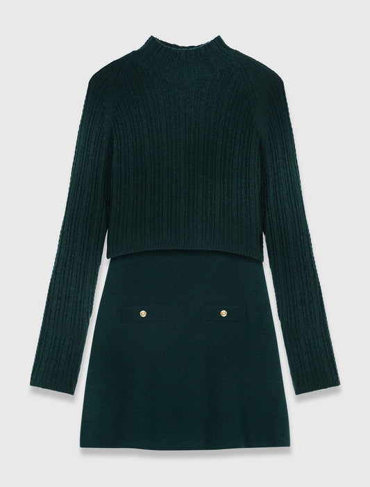 Vestido de punto y jersey extraíble