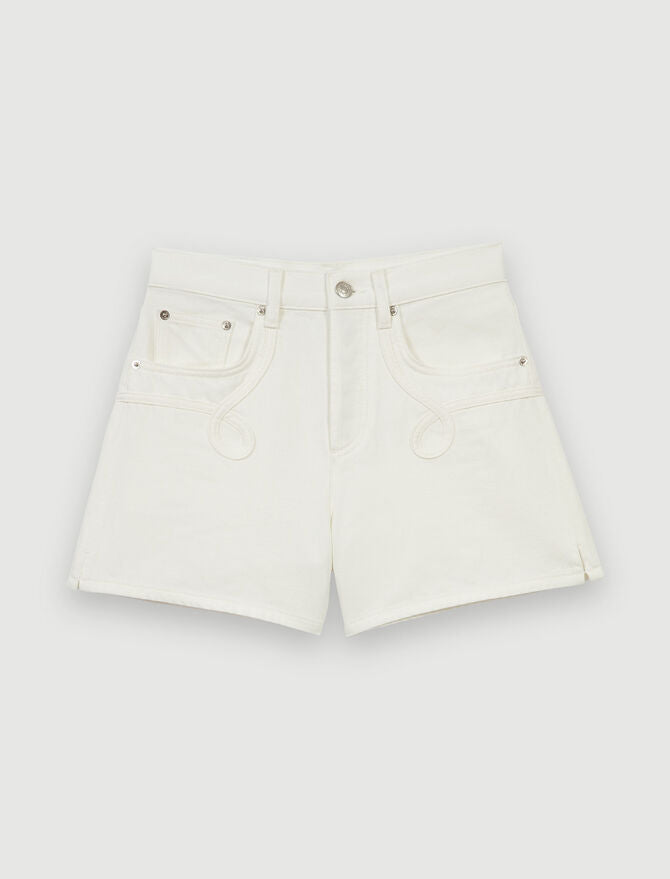Short vaquero bordado
