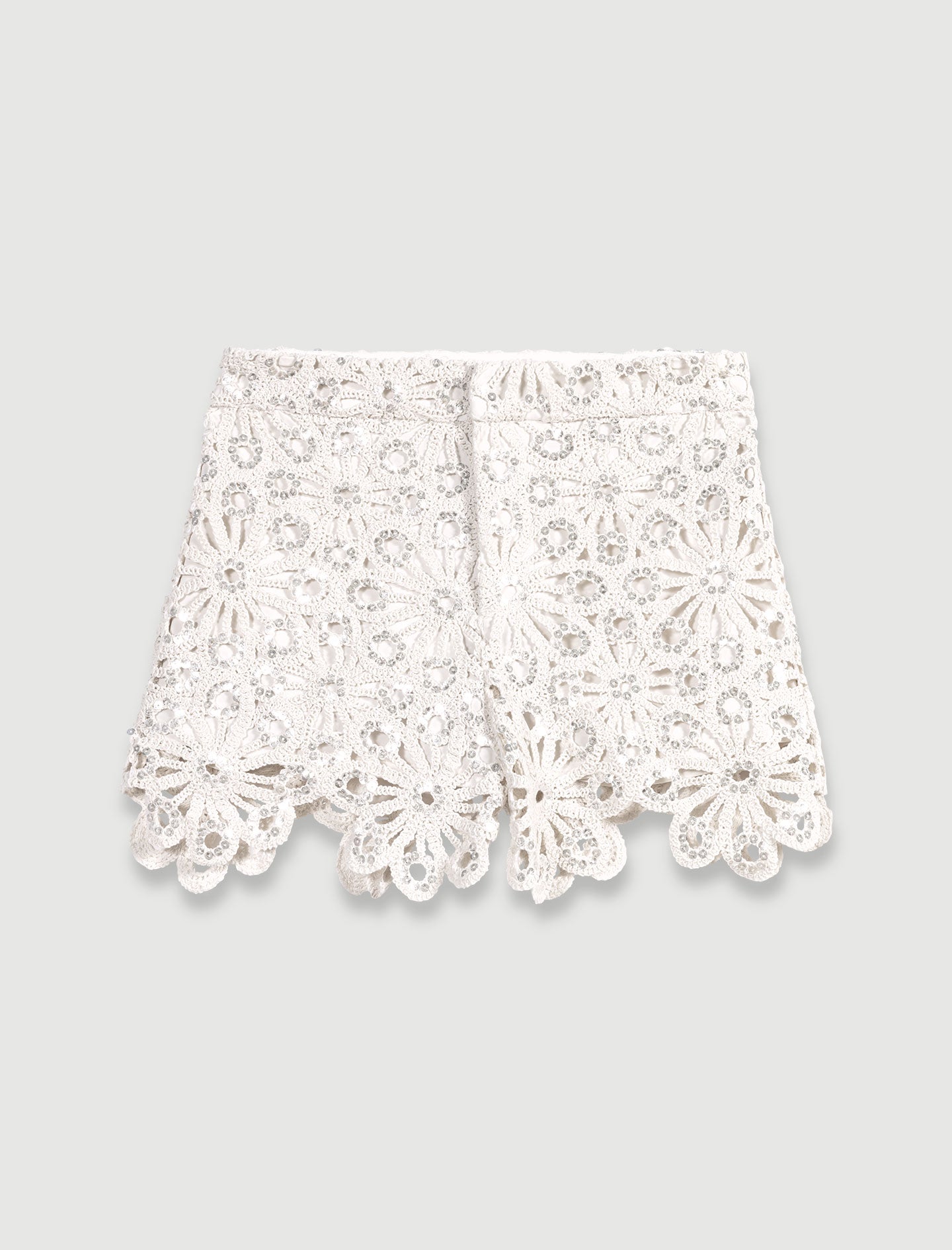 Pantalón corto de ganchillo