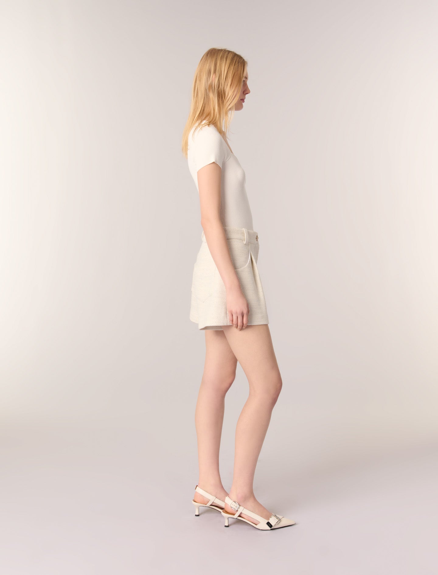 Short de tweed y lurex