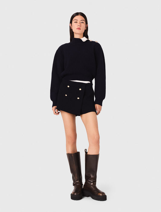 Pantalón corto de tweed