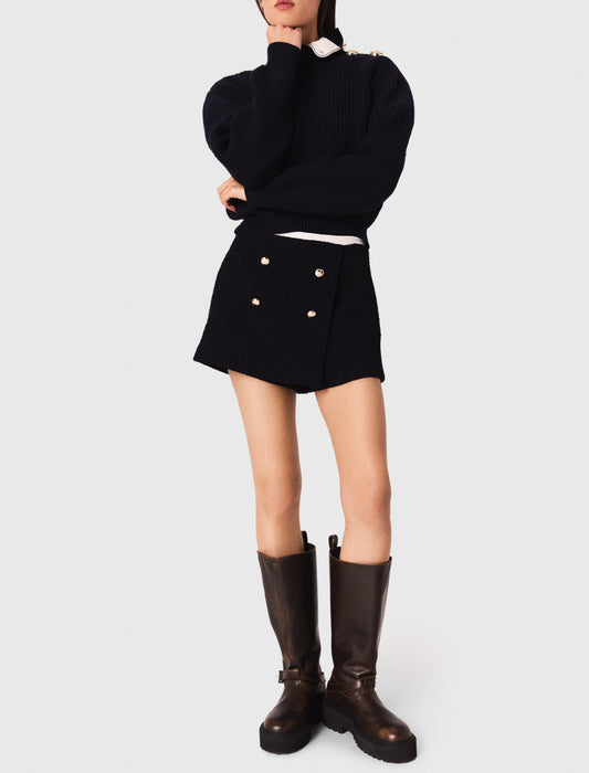 Pantalón corto de tweed