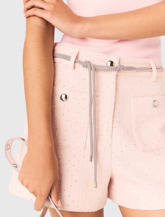 Pantalón corto de tweed