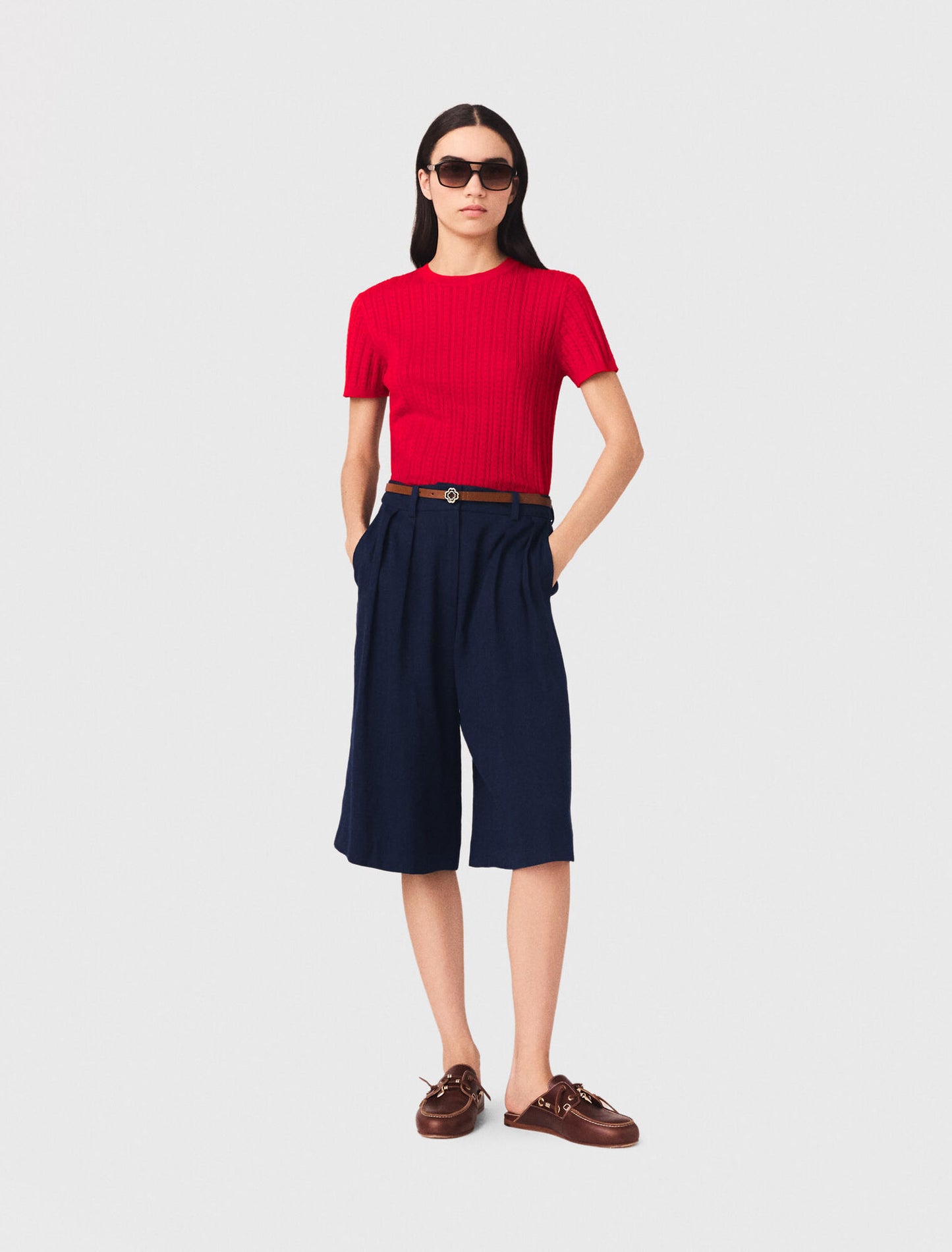 Bermudas de mezcla de lino
