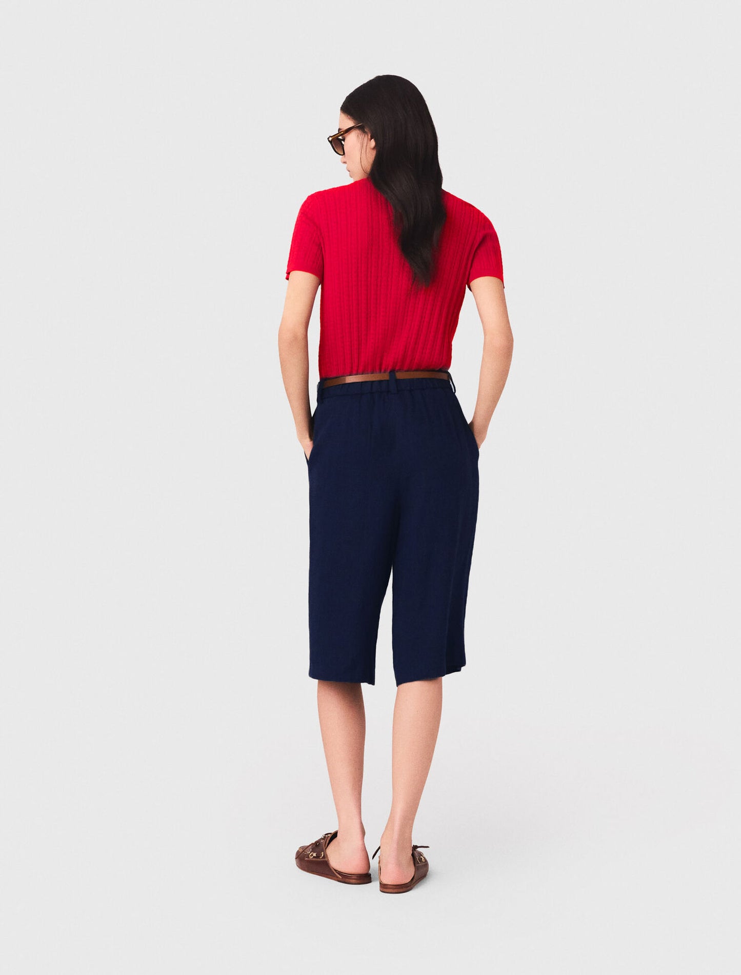Bermudas de mezcla de lino