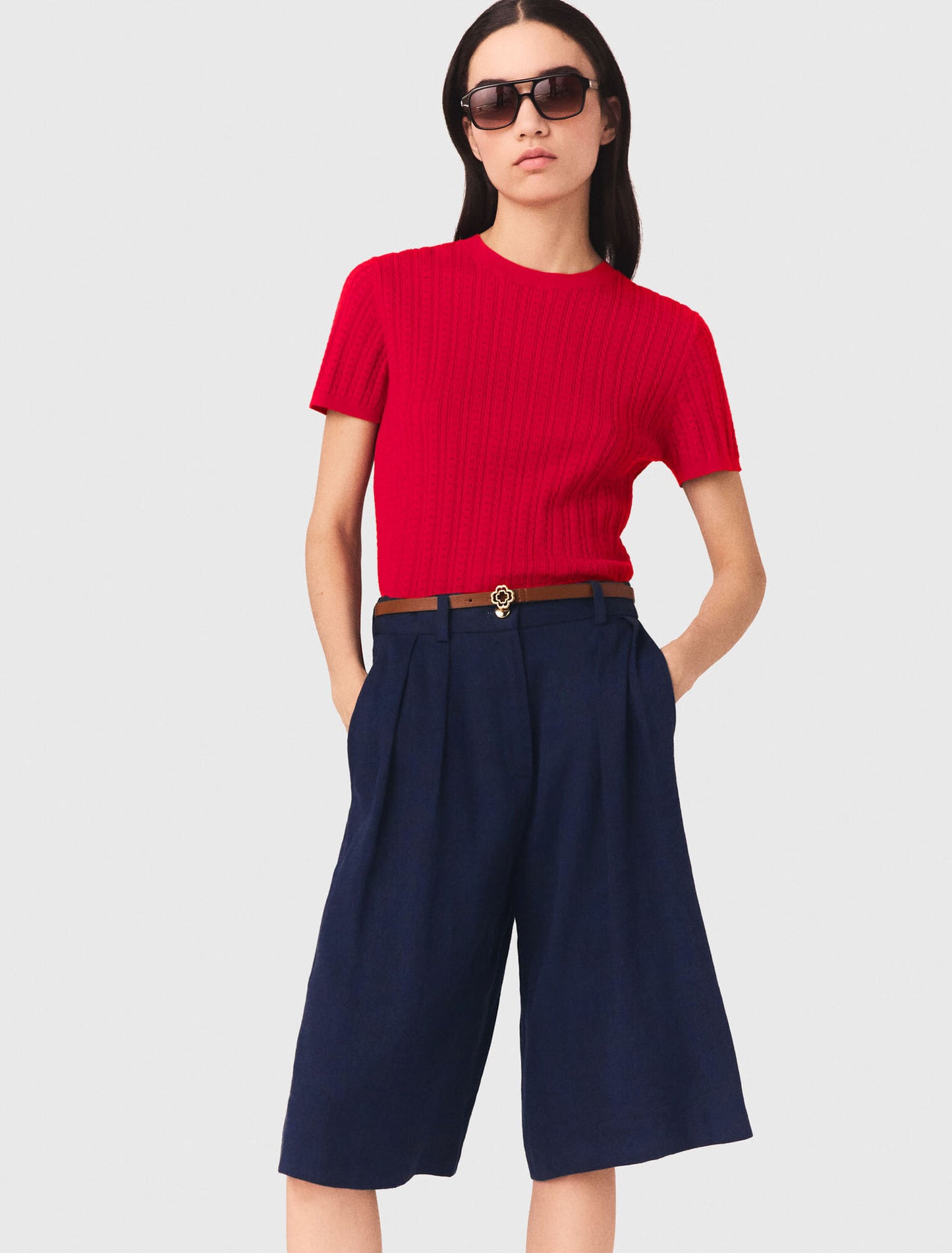 Bermudas de mezcla de lino