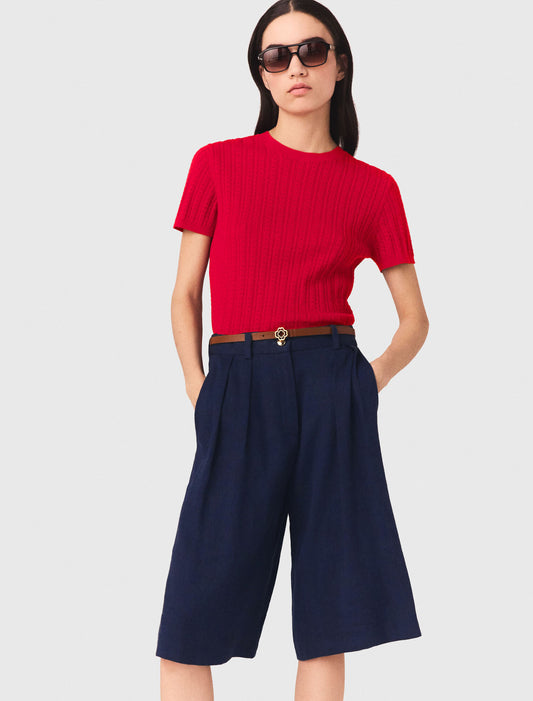 Bermudas de mezcla de lino