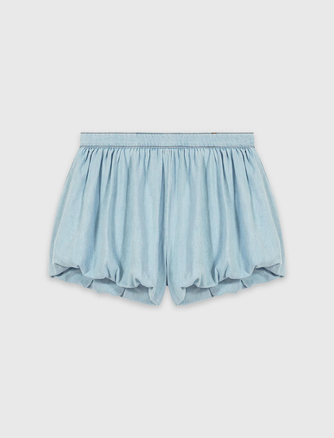 Short falda globo de chambray