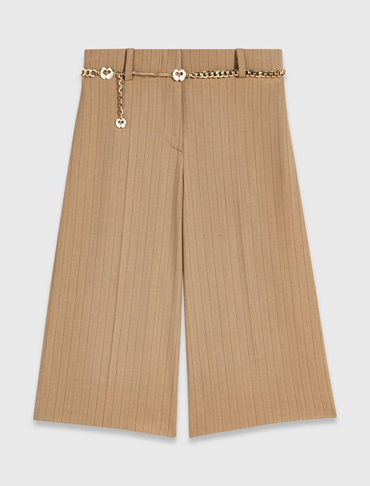 Bermuda de traje con pliegues