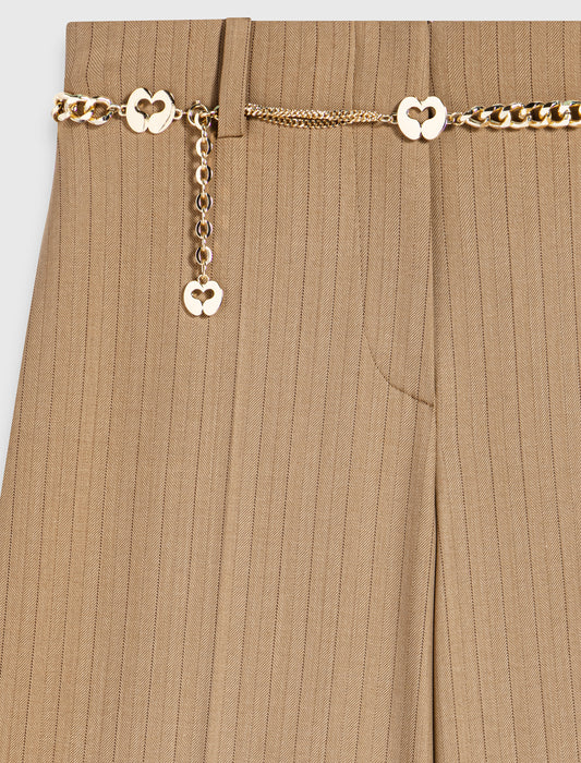 Bermuda de traje con pliegues
