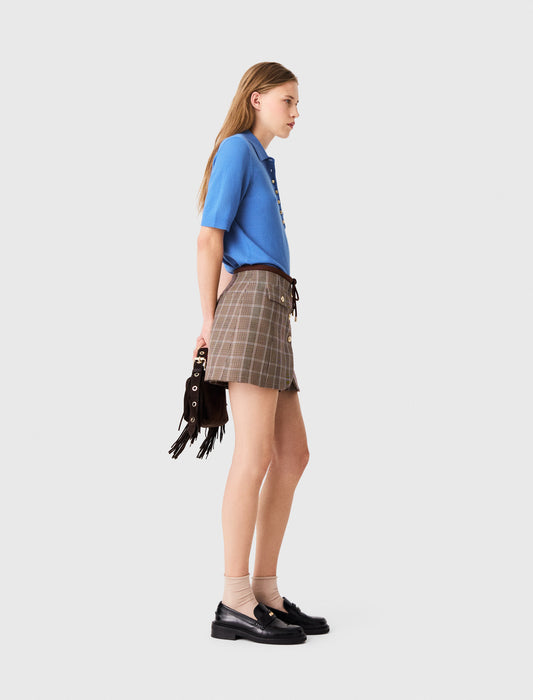 Pantalón corto de traje trampantojo