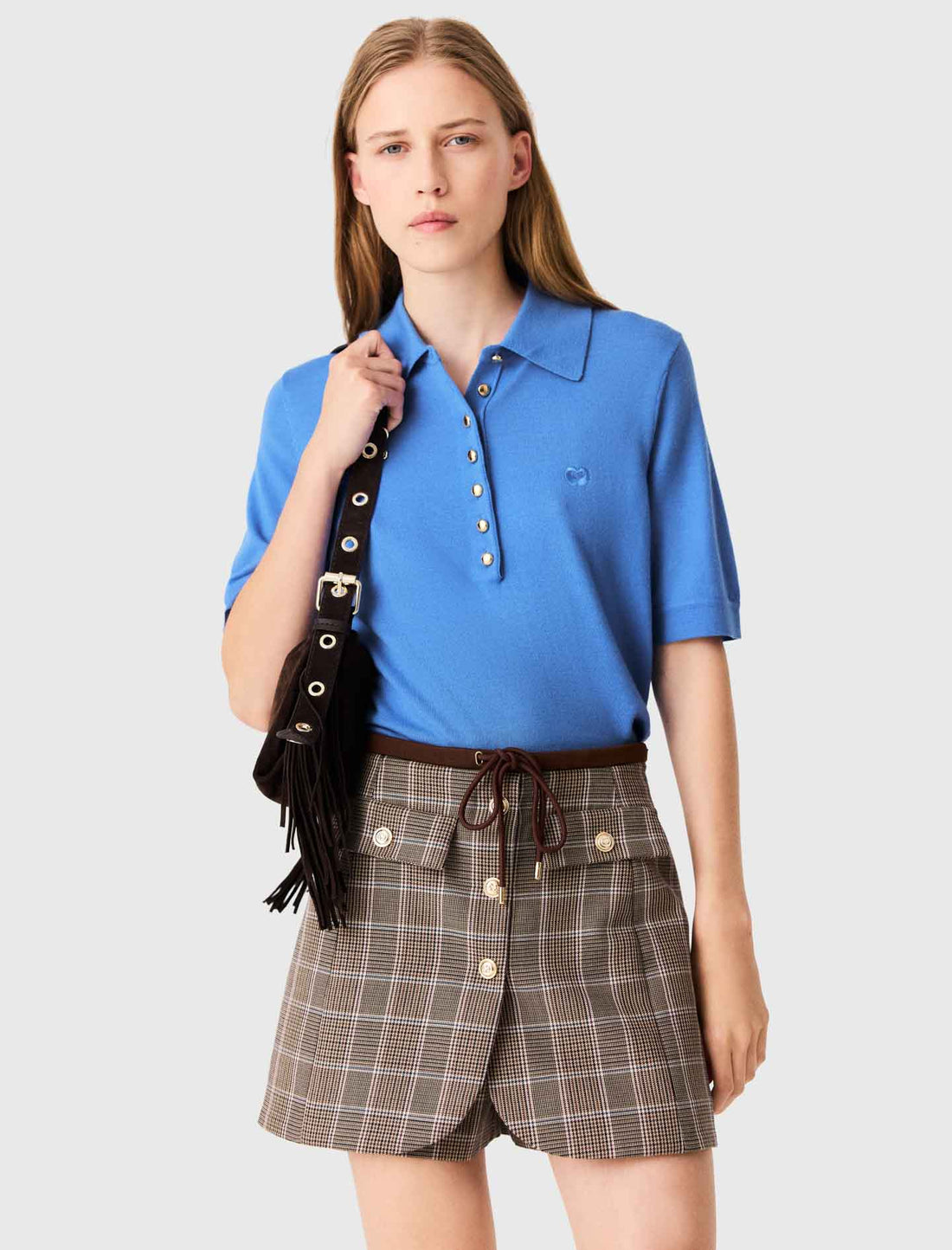 Pantalón corto de traje trampantojo