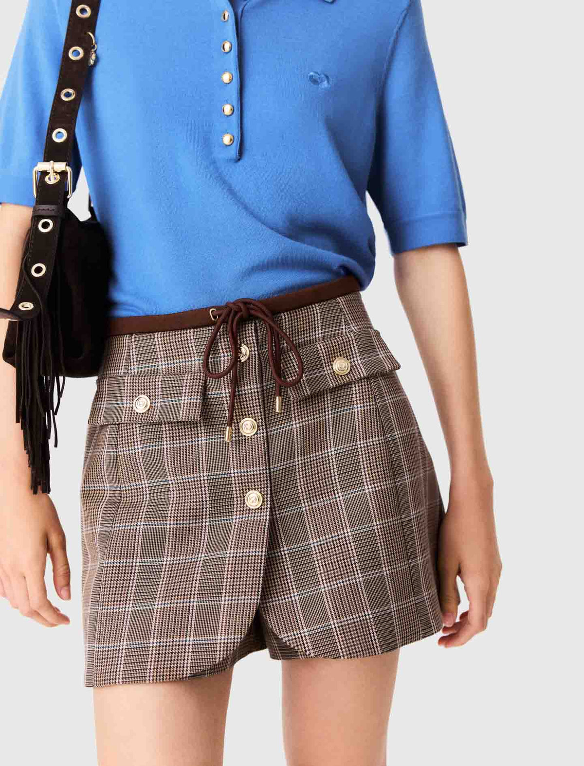 Pantalón corto de traje trampantojo