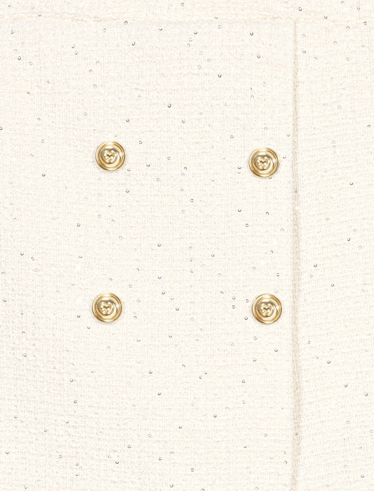 Pantalón corto trampantojo de tweed