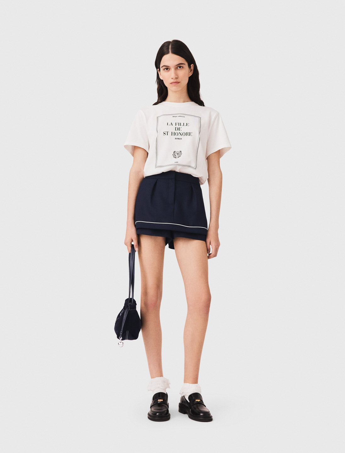 Pantalón corto de traje trampantojo