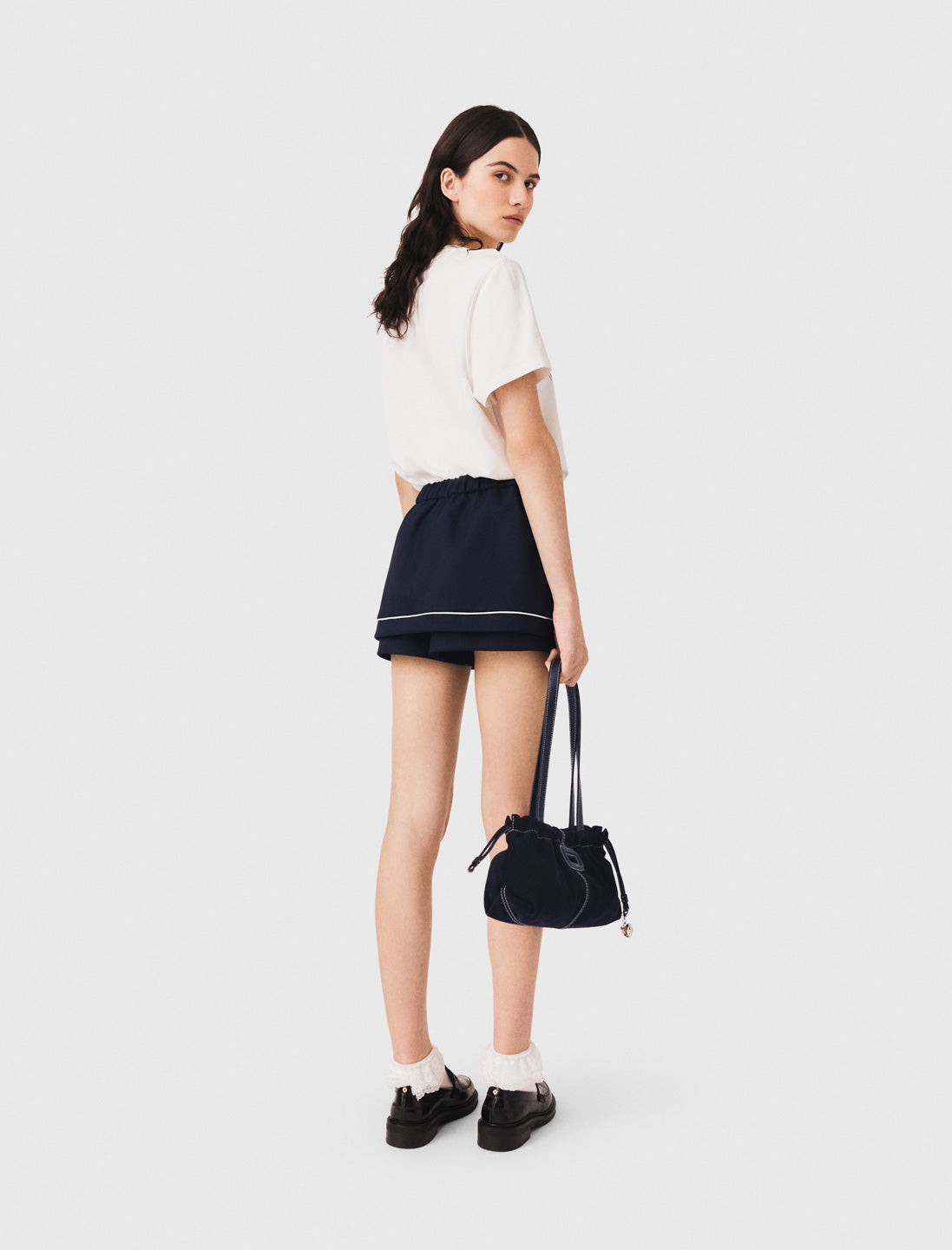 Pantalón corto de traje trampantojo