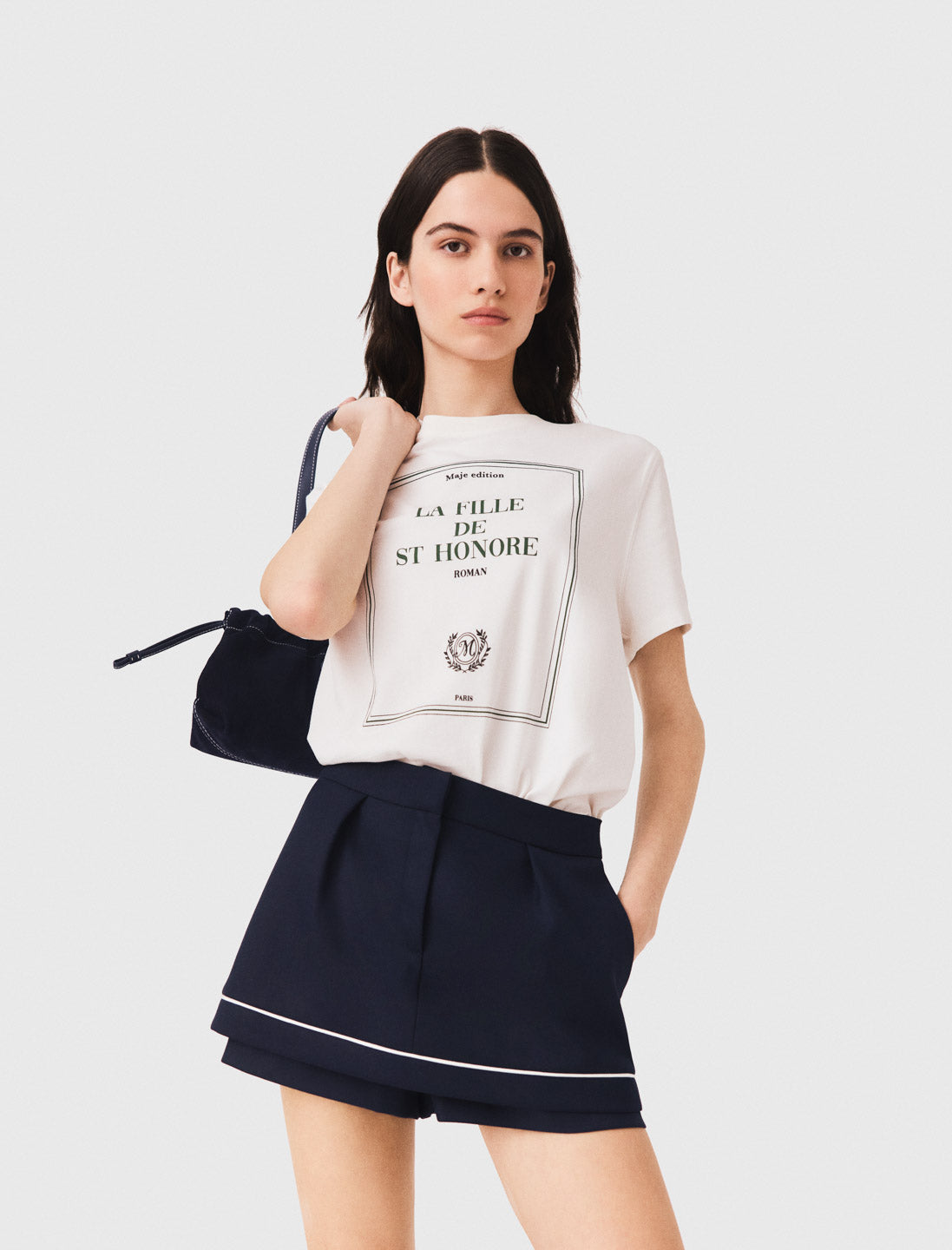 Pantalón corto de traje trampantojo