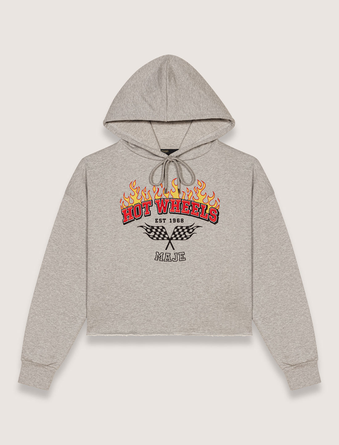 Sudadera corta con logotipo bordado