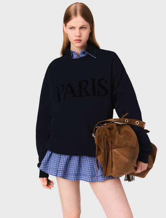 Sudadera logo París en relieve