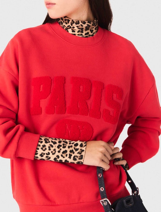 Sudadera con letras PARIS NY