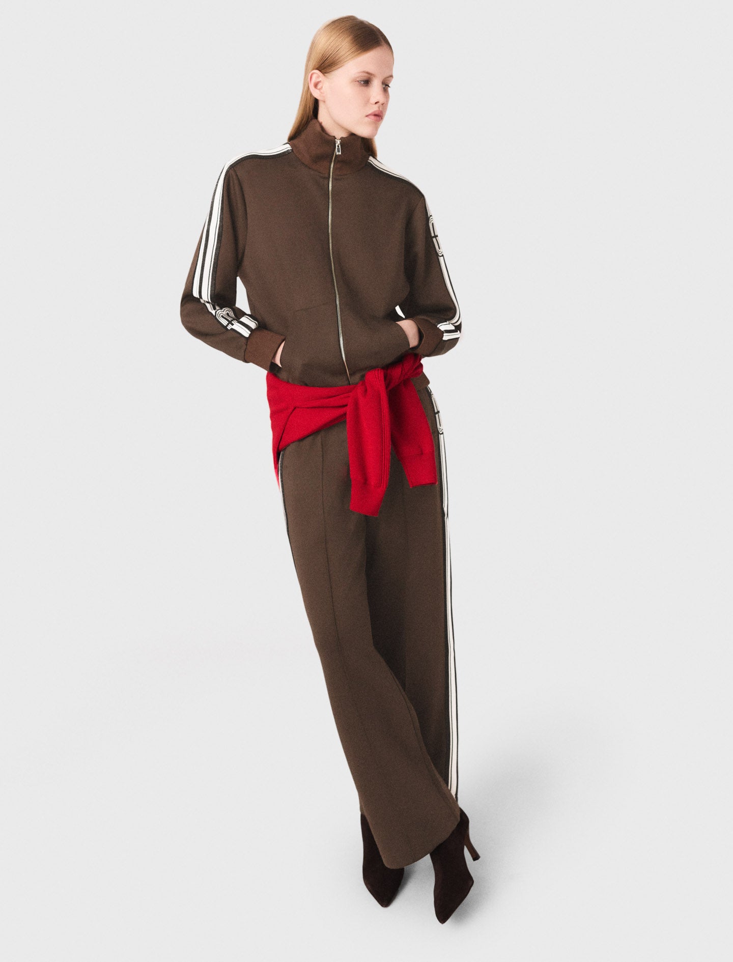 Sudadera con bandas rectas