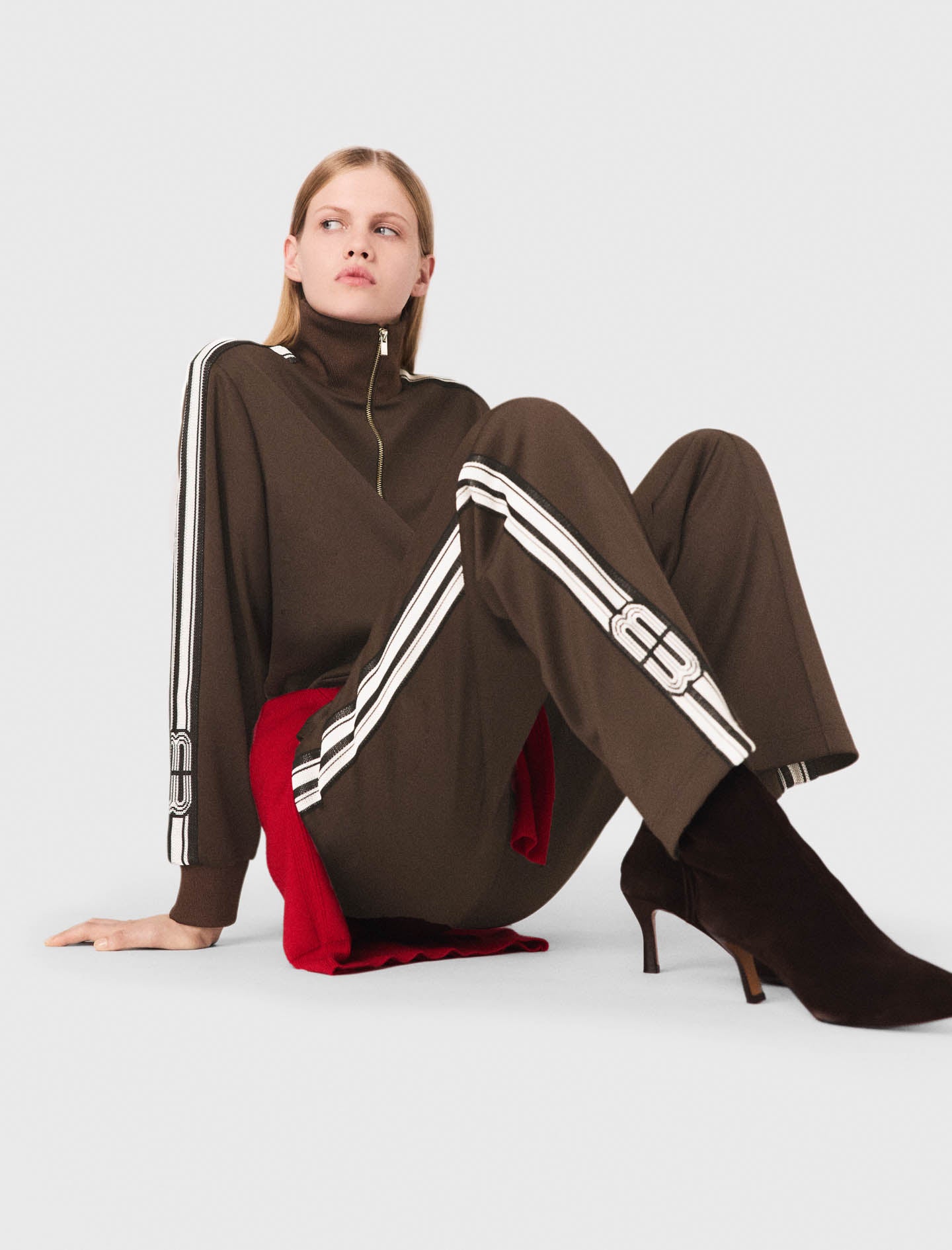 Sudadera con bandas rectas