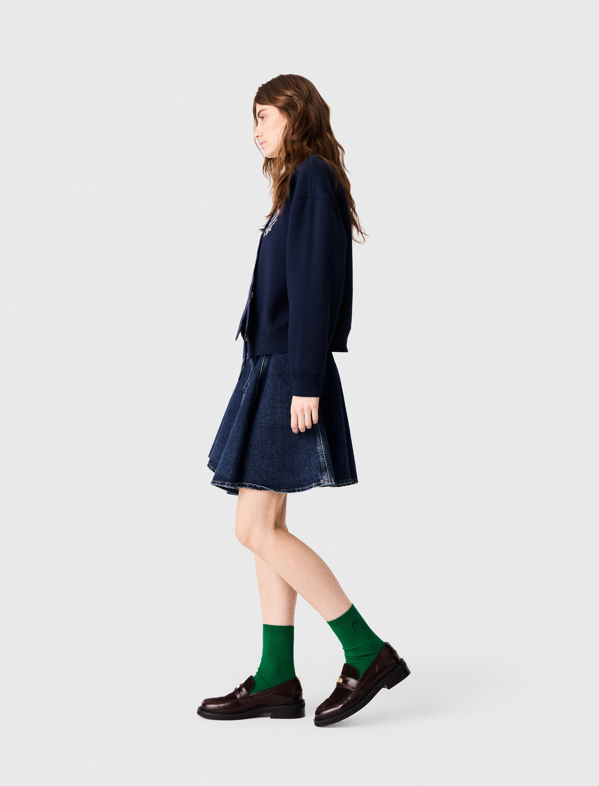 Sudadera con detalles de popelín