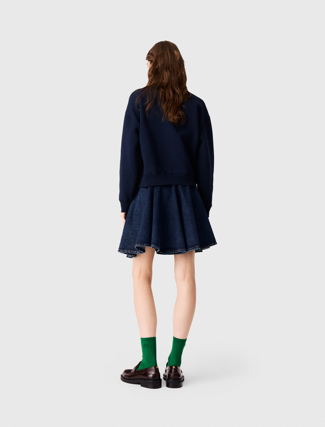 Sudadera con detalles de popelín