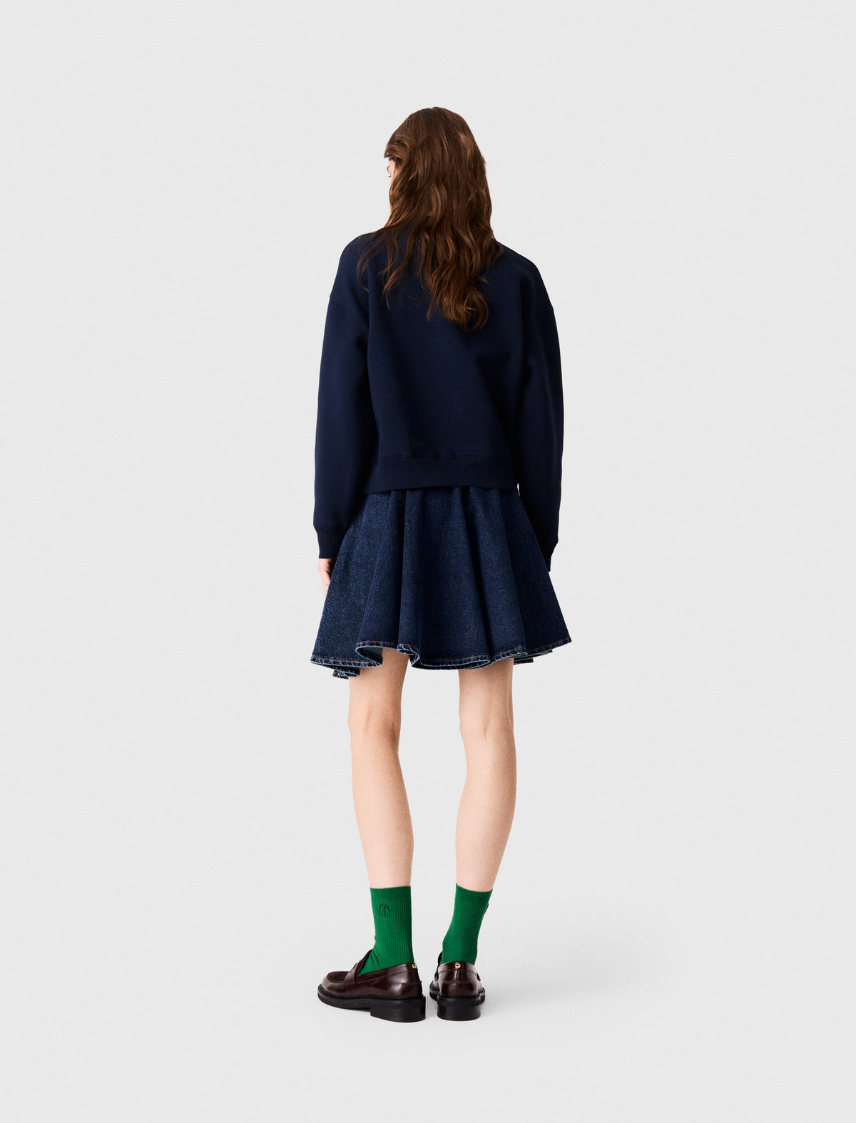 Sudadera con detalles de popelín