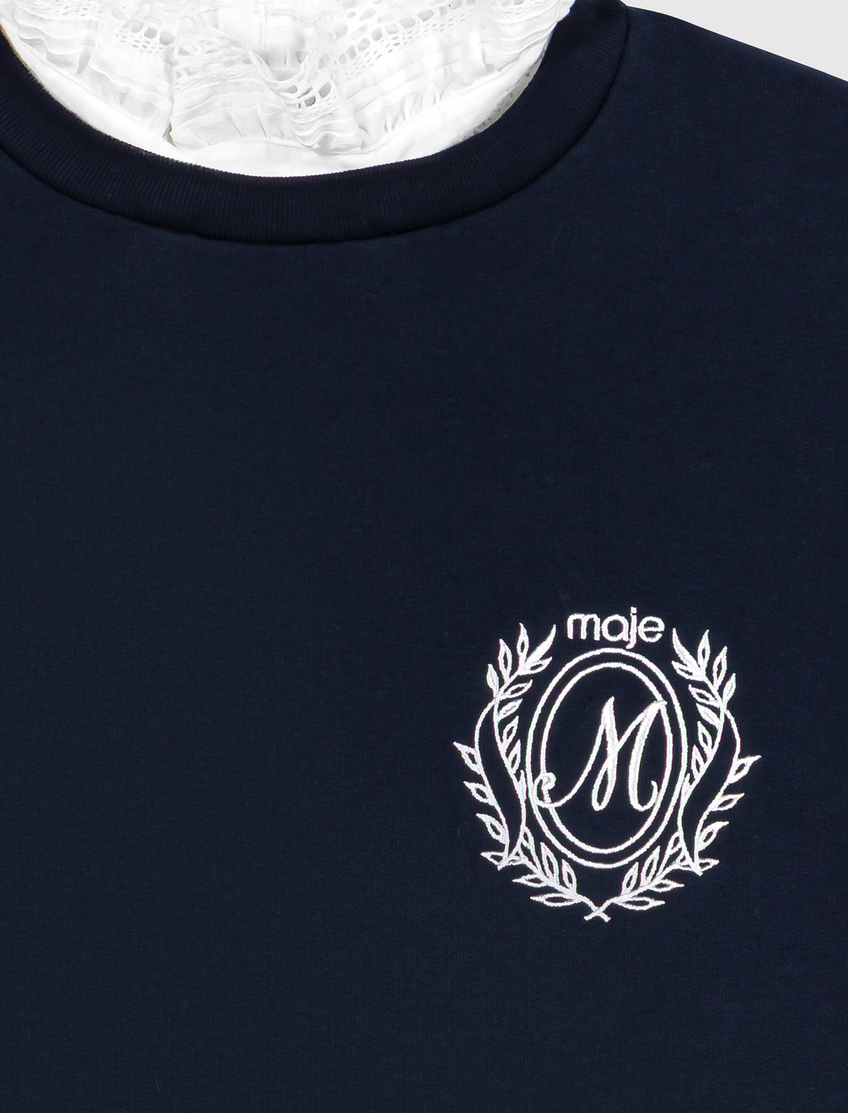 Sudadera con detalles de popelín