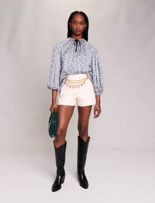 Blusa ancha satinada