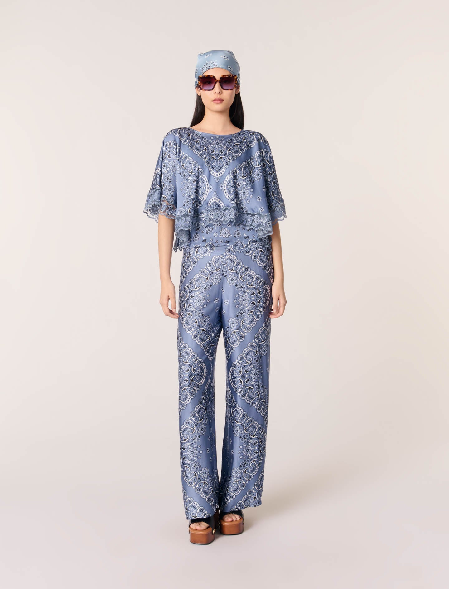 Top estampado fluido