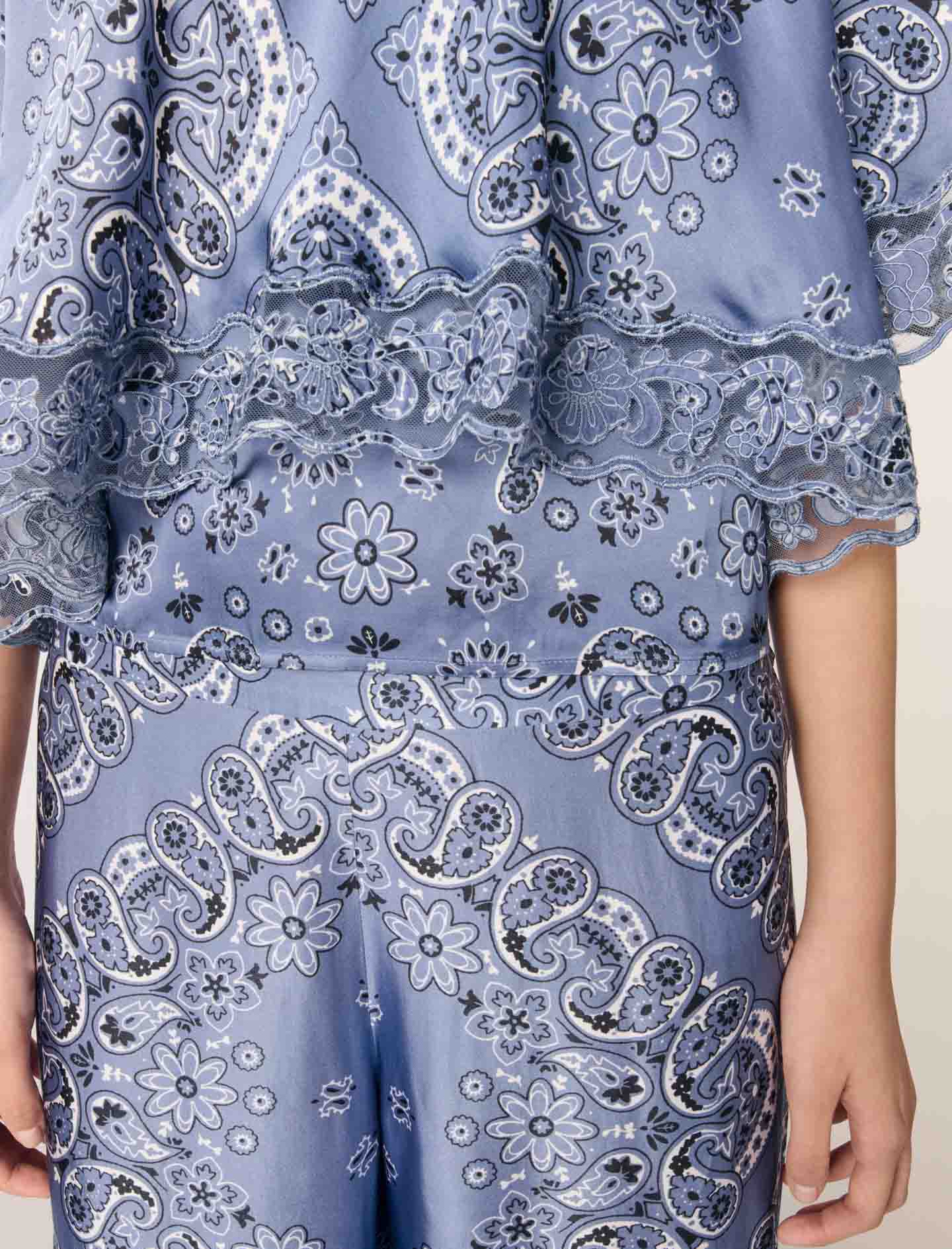 Top estampado fluido