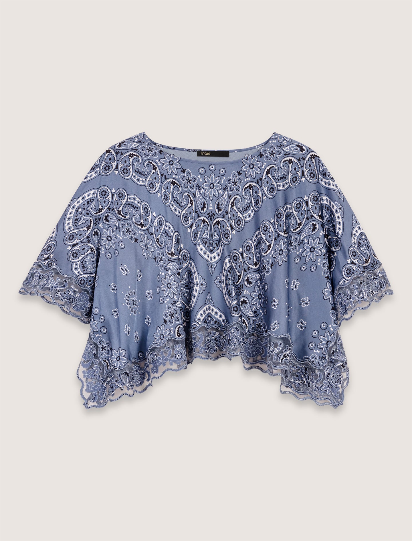 Top estampado fluido