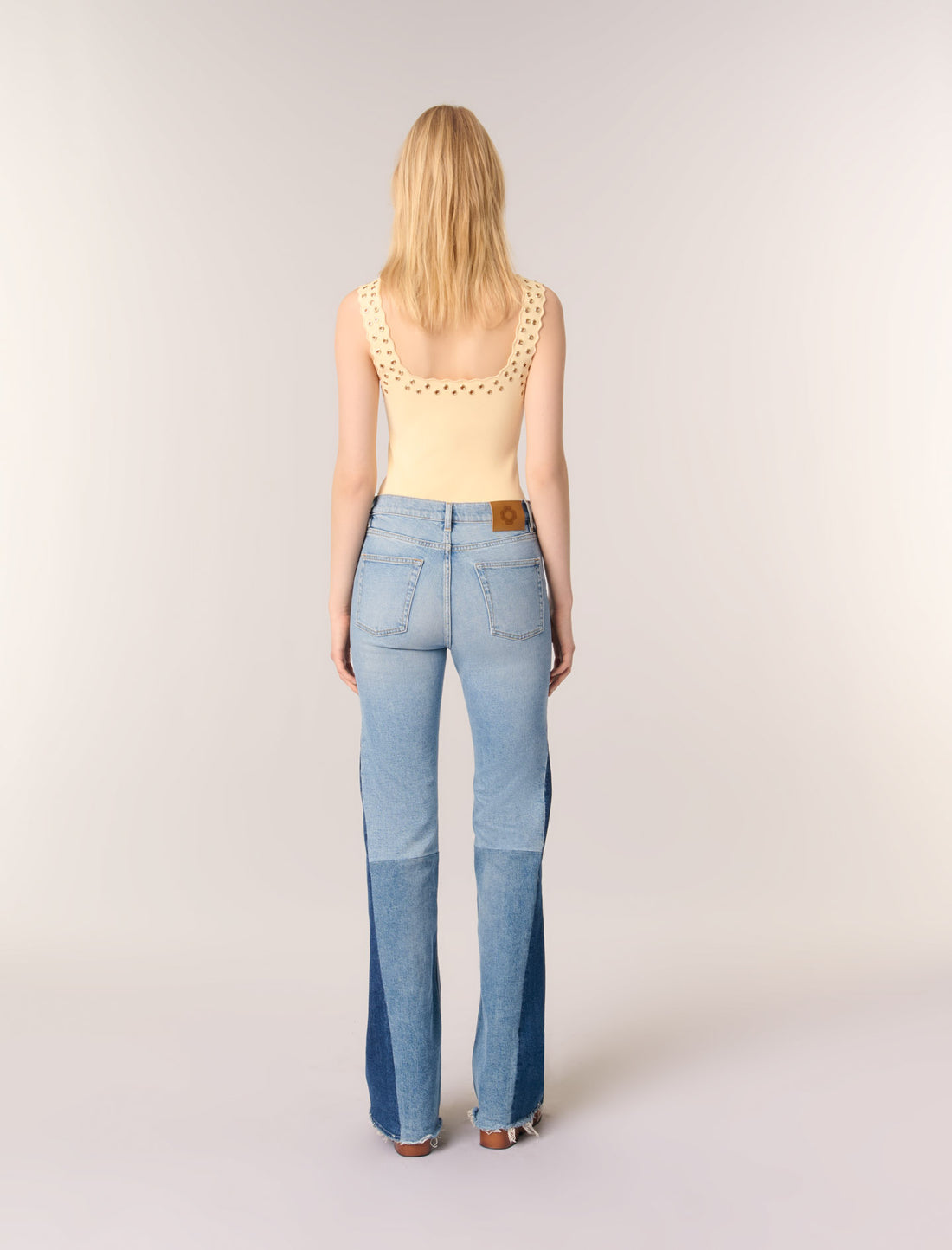 Top de punto y ojales