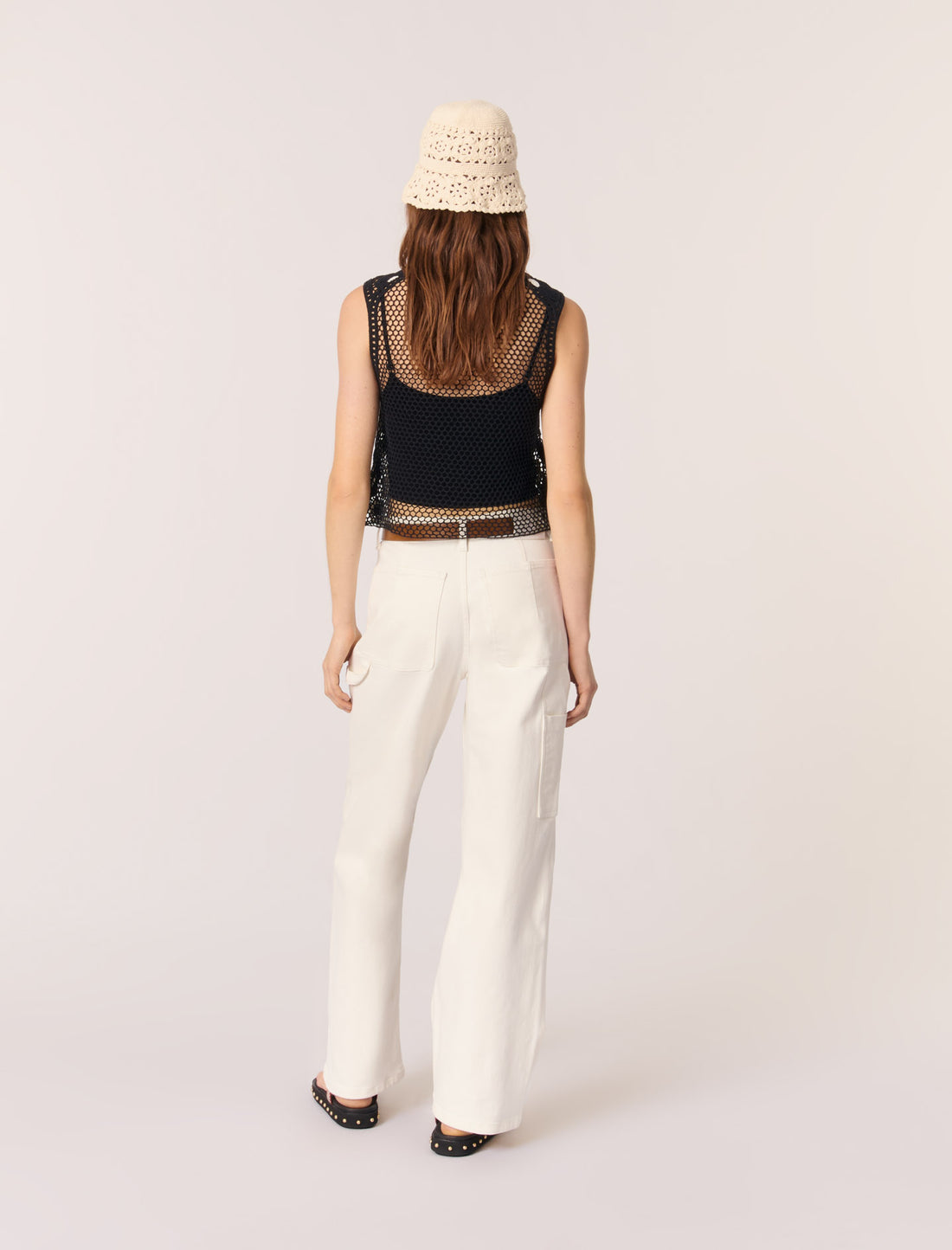 Top de ganchillo floral