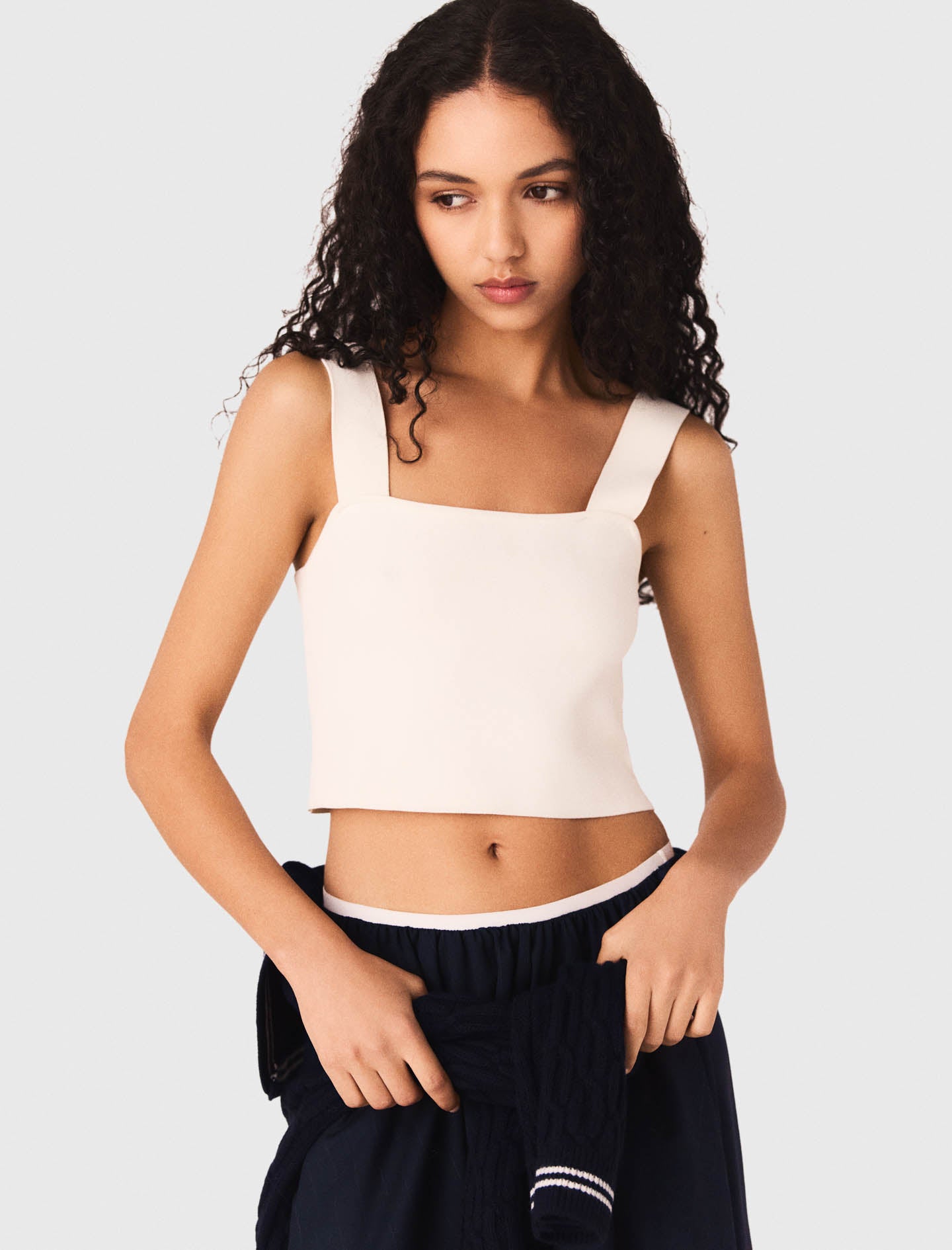 Crop top de punto