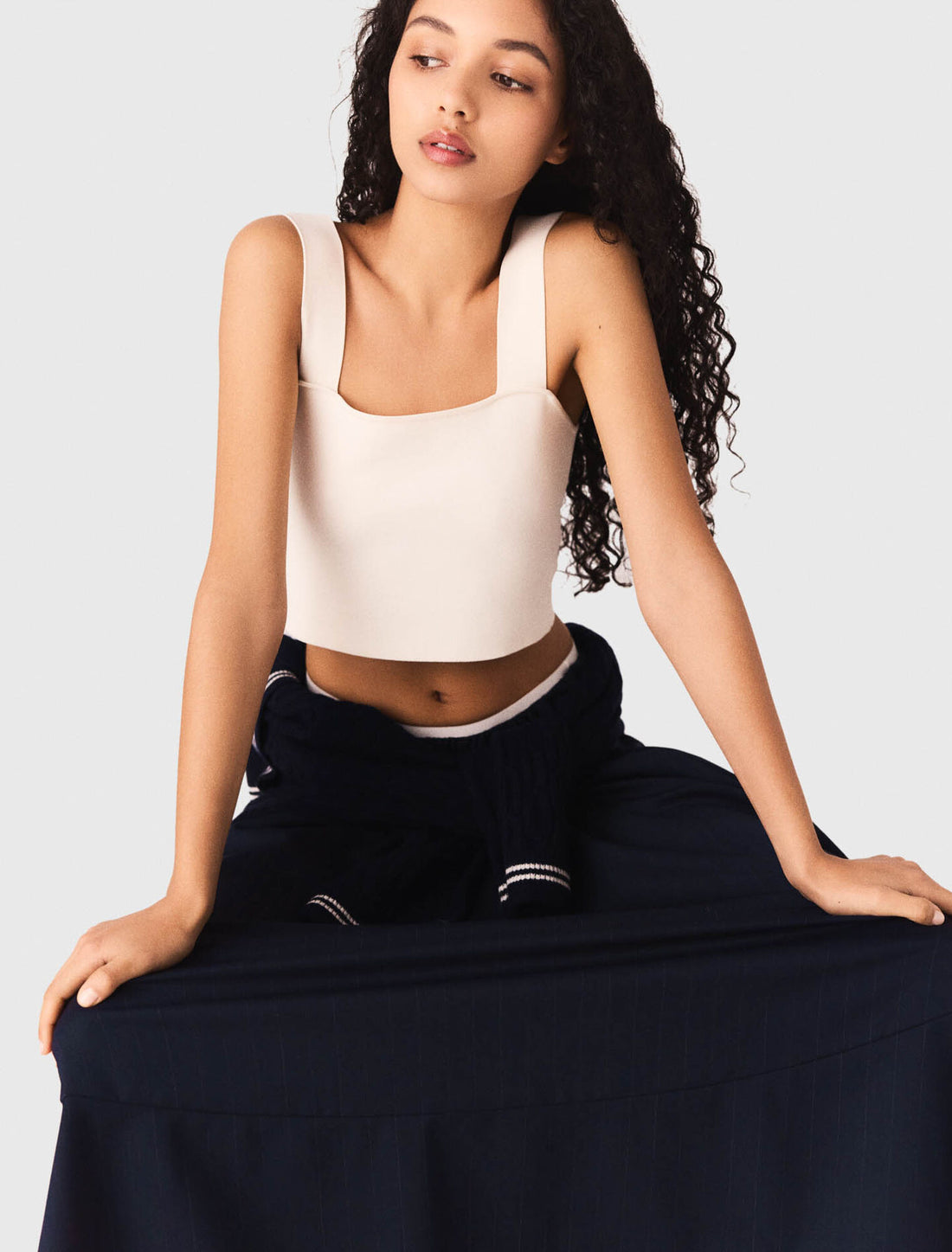 Crop top de punto
