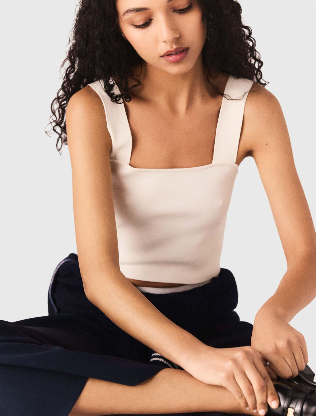 Crop top de punto