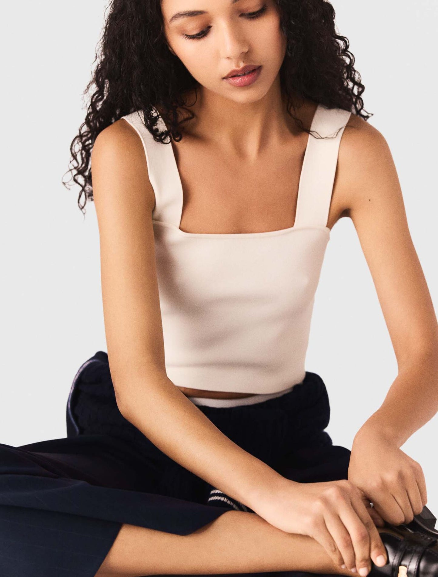 Crop top de punto