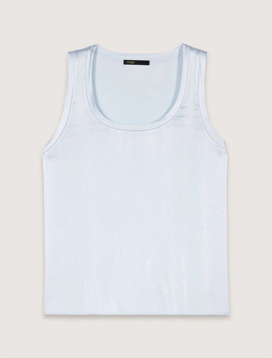 Top de tirantes de seda