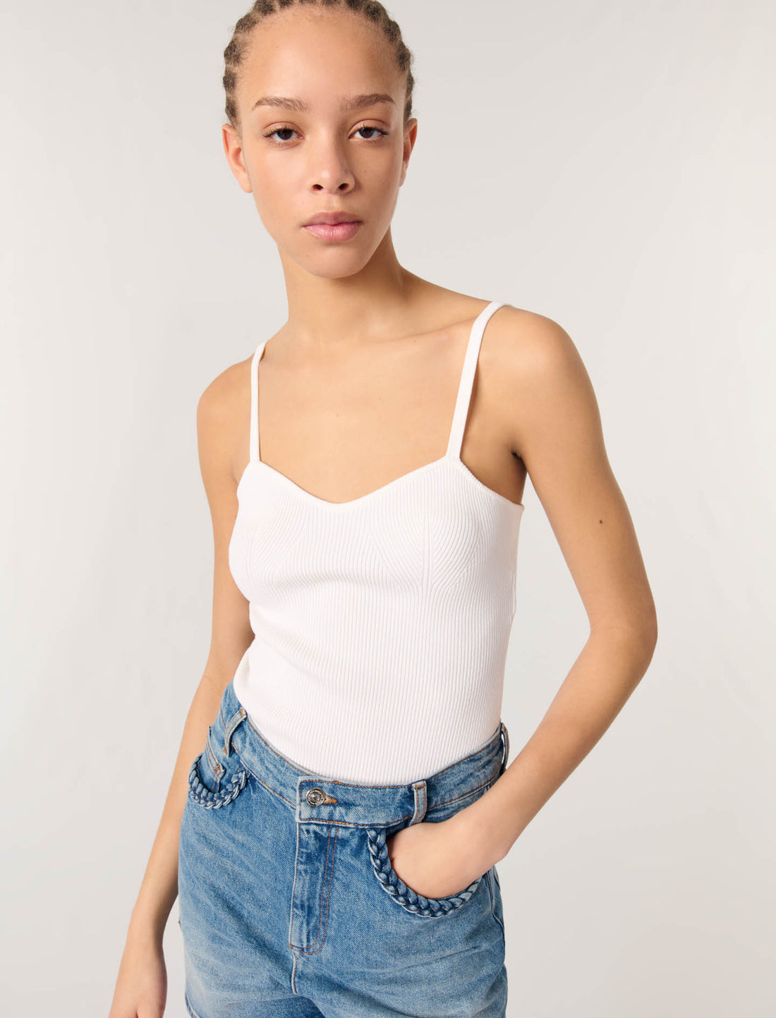 Top de punto de canalé