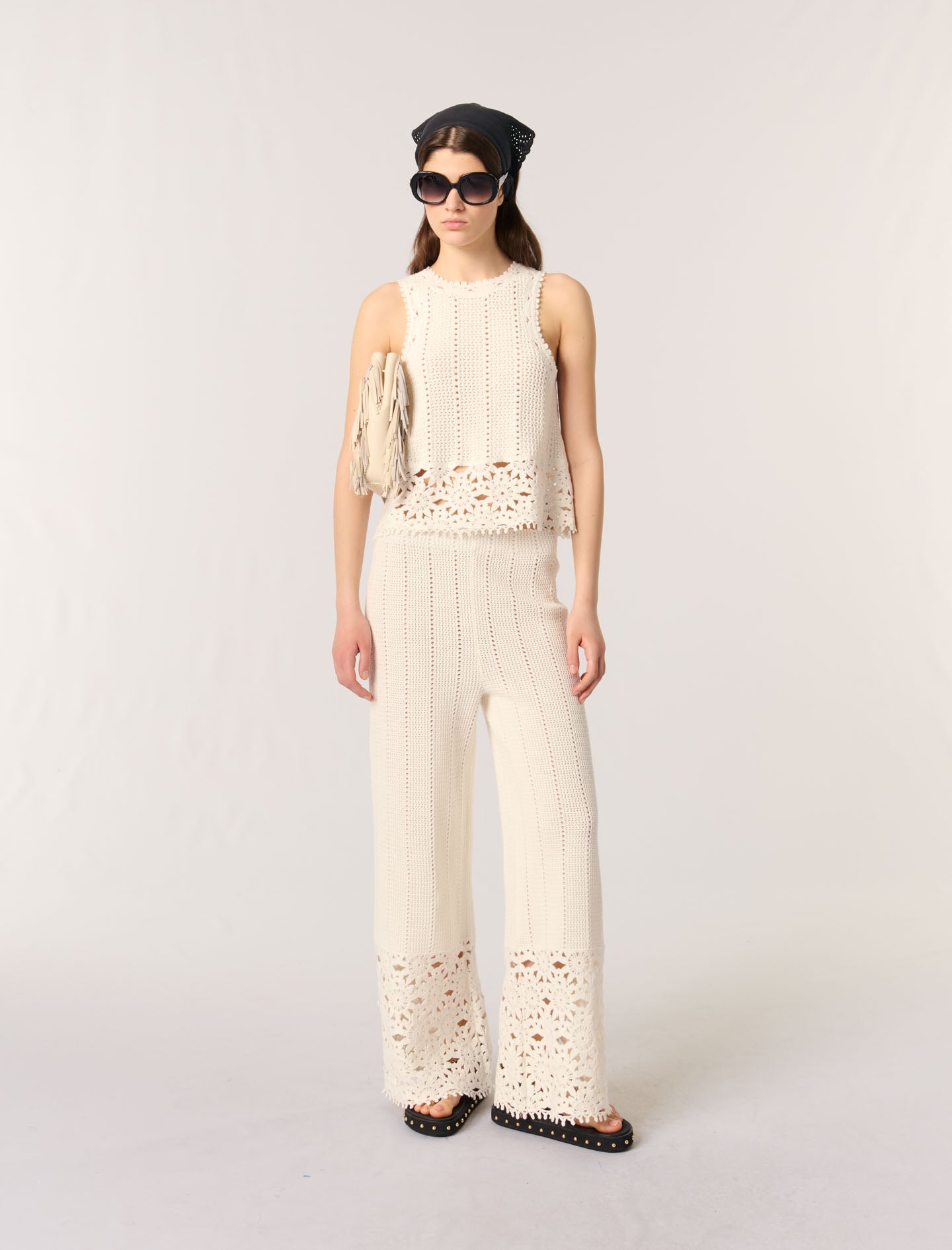 Camiseta de tirantes de ganchillo