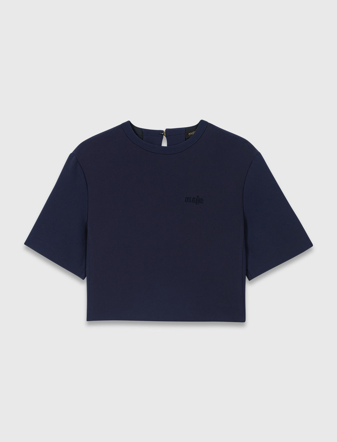 Top corto de crepé pesado