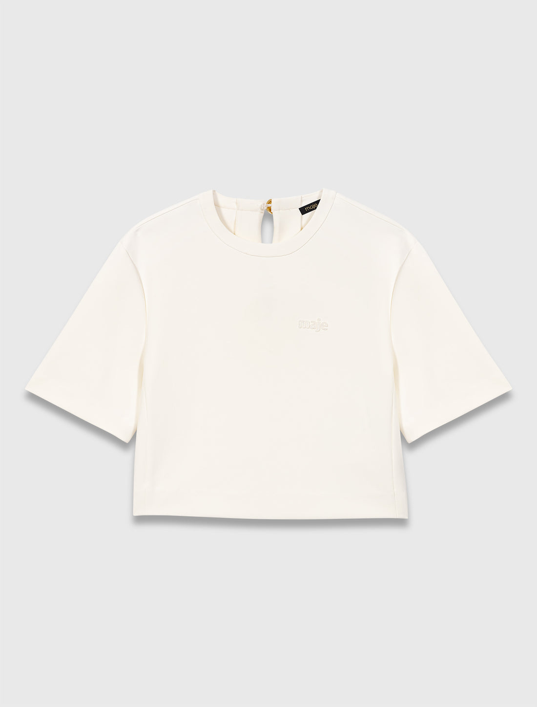 Top corto de crepé pesado