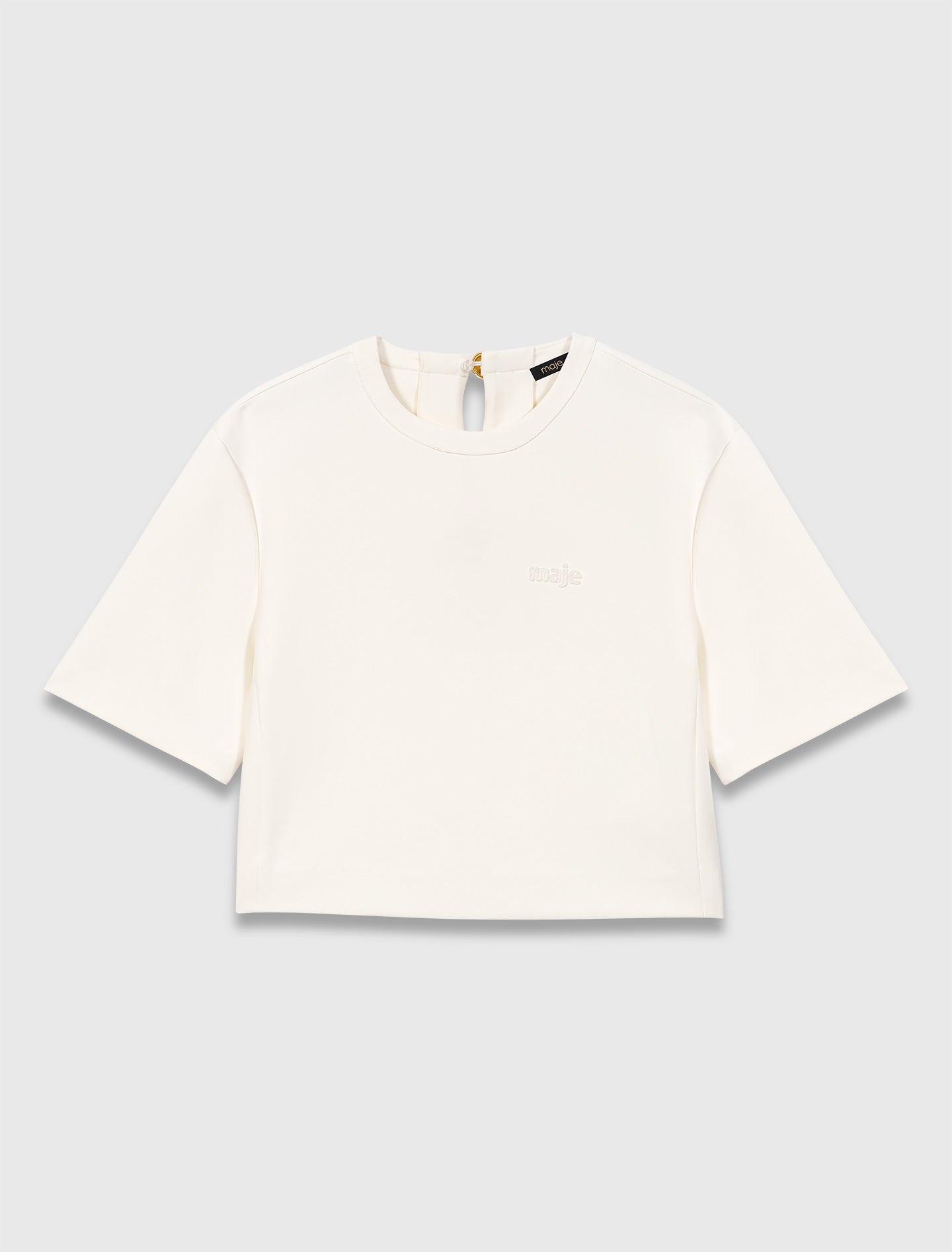 Top corto de crepé pesado