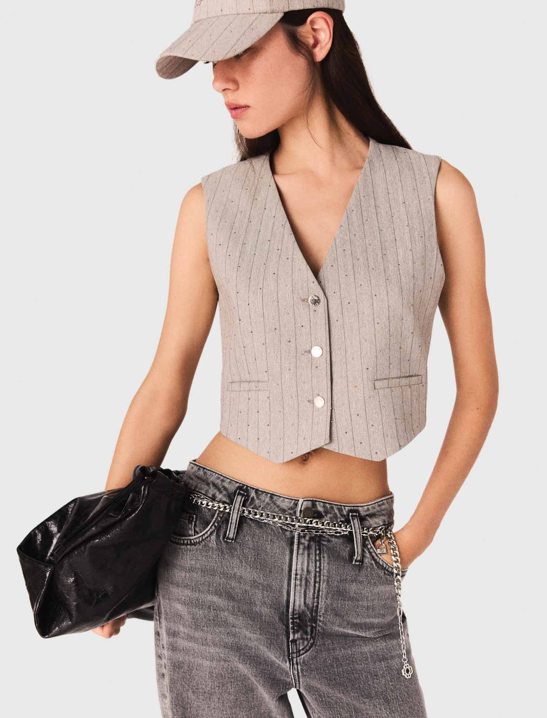 Chaqueta de traje con strass