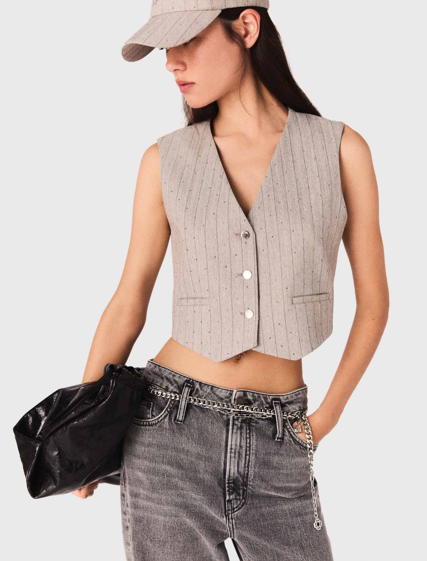 Chaqueta de traje con strass
